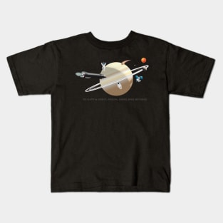 Spaceship Launch to Mars Earth Orbit Moon and Beyond Kids T-Shirt